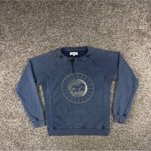 Soulland Graphic Logo Blue Crew Neck Sweatshirt Men's Size Small